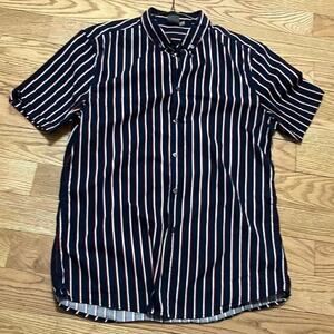 ASOS PINSTRIPE CONDITION SHORTS SLEEVE SHIRT SIZE‎ XL